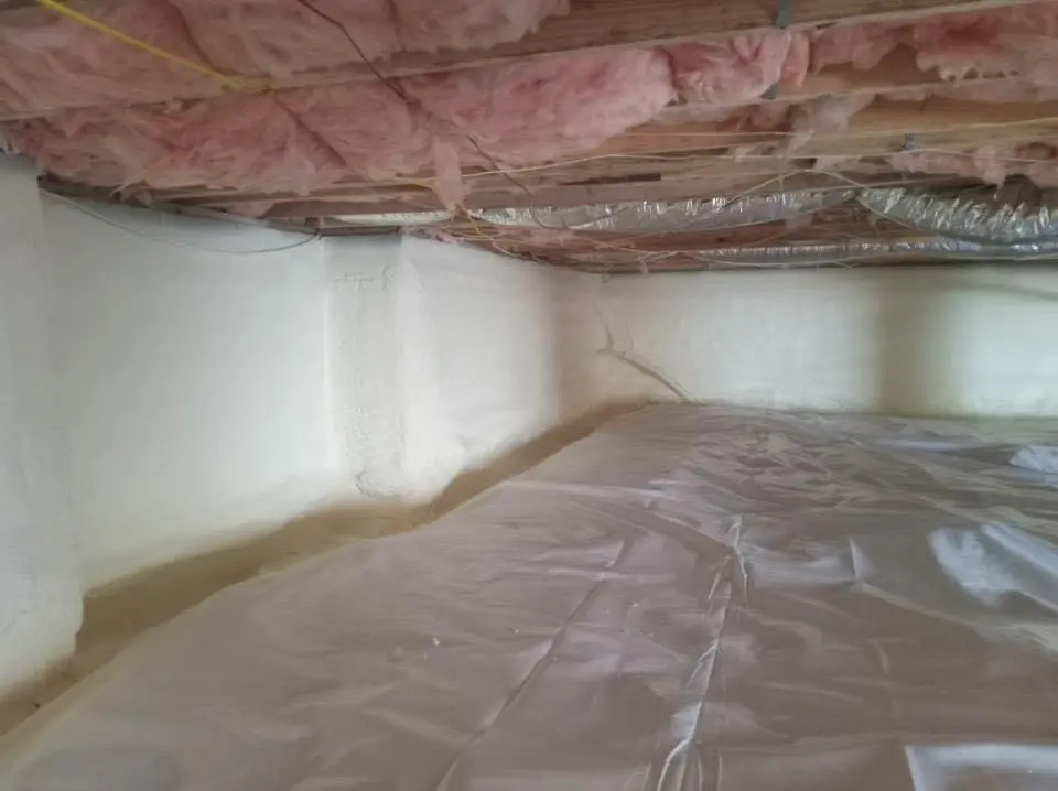 Crawl space encapsulation with closed-cell spray foam for Spray Foam Roofing in Bel Air North